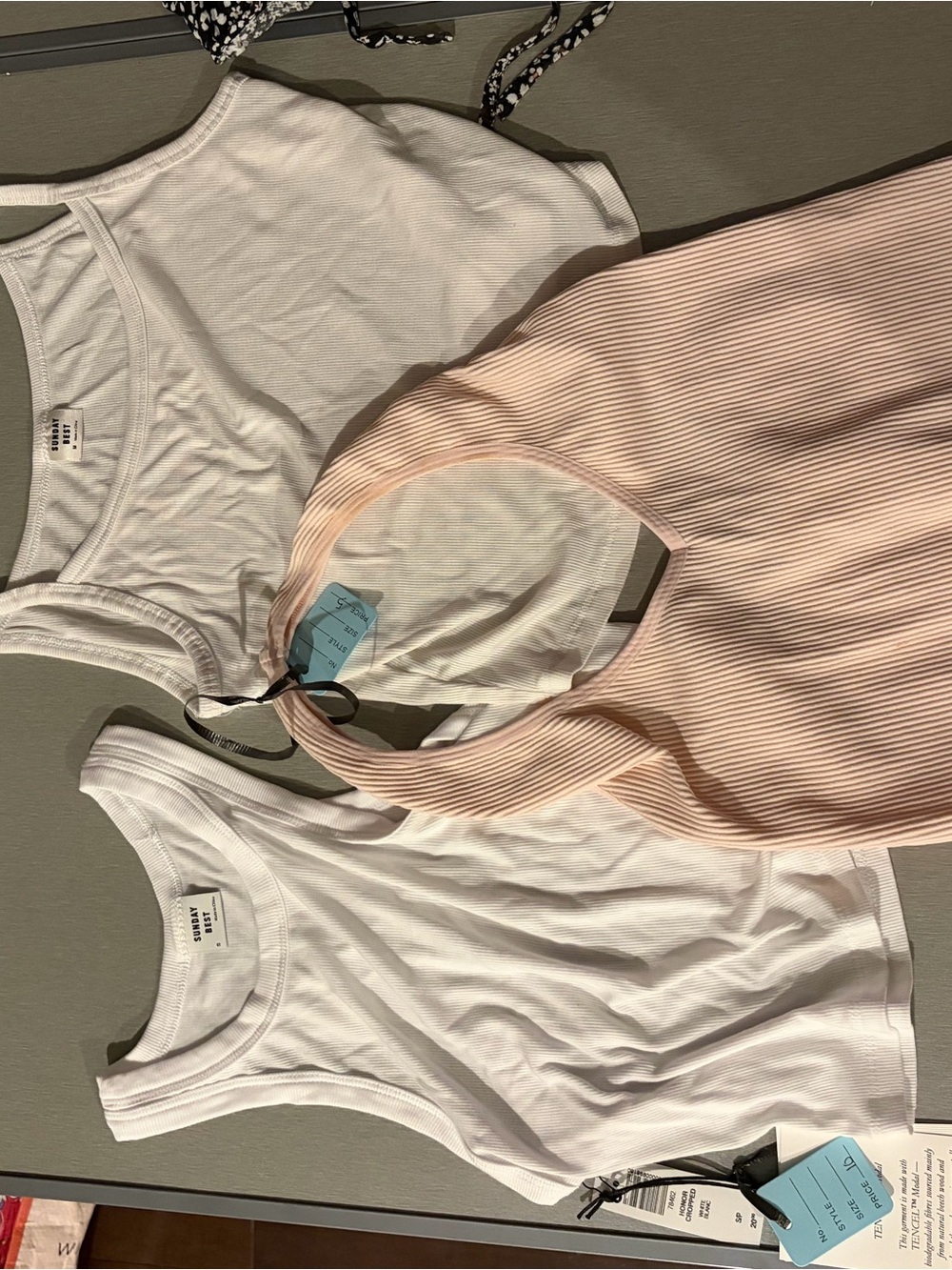 2-Pack Ribbed & Cotton Tank Tops - White and Blush